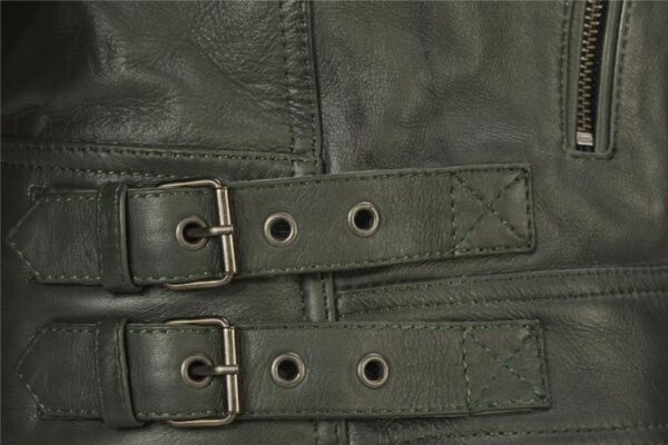 LONDON OLIVE LEATHER JACKET (male)-image