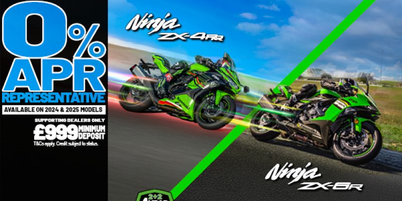 Ninja ZX-4RR and Ninja ZX-6R now available with 0% HP and 3.9% PCP APR Representative
