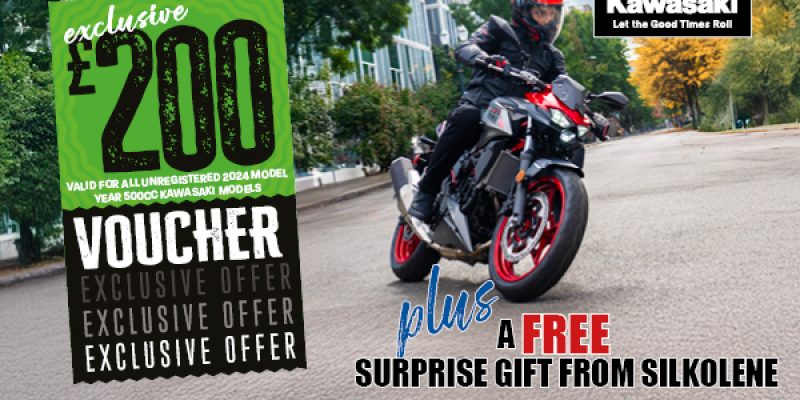 Get a free gift with Kawasaki and Silkolene!