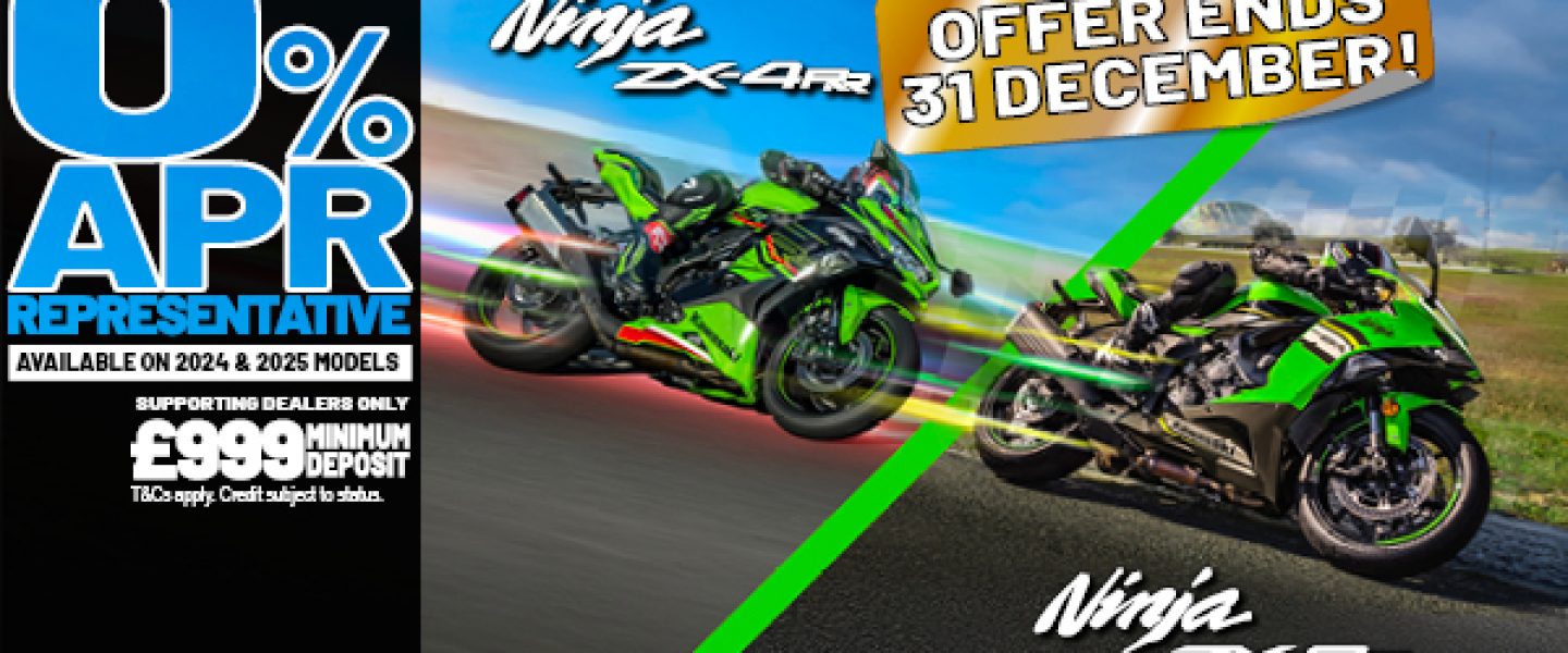 Ninja ZX-4RR and Ninja ZX-6R now available with 0% HP and 3.9% PCP APR Representative
