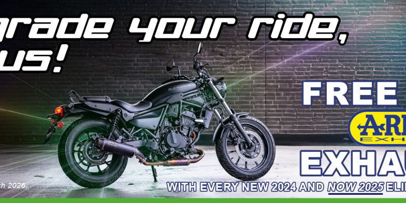 Cruise away with a free Arrow exhaust!