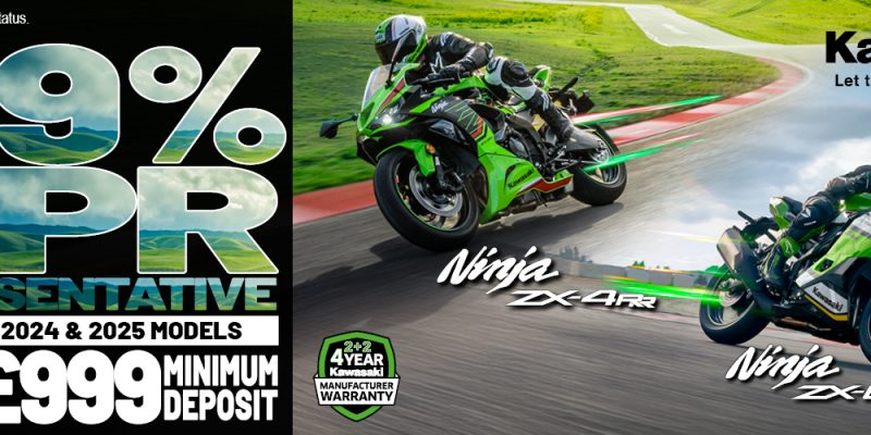 Ninja ZX-4RR and Ninja ZX-6R now available with 3.9% HP and 4.9% PCP APR Representative