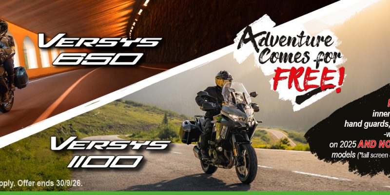 Adventure Comes For Free With Kawasaki This Spring!